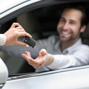 confident male driver