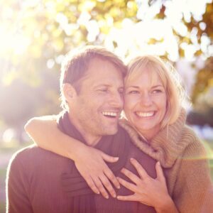 A couple in their forties